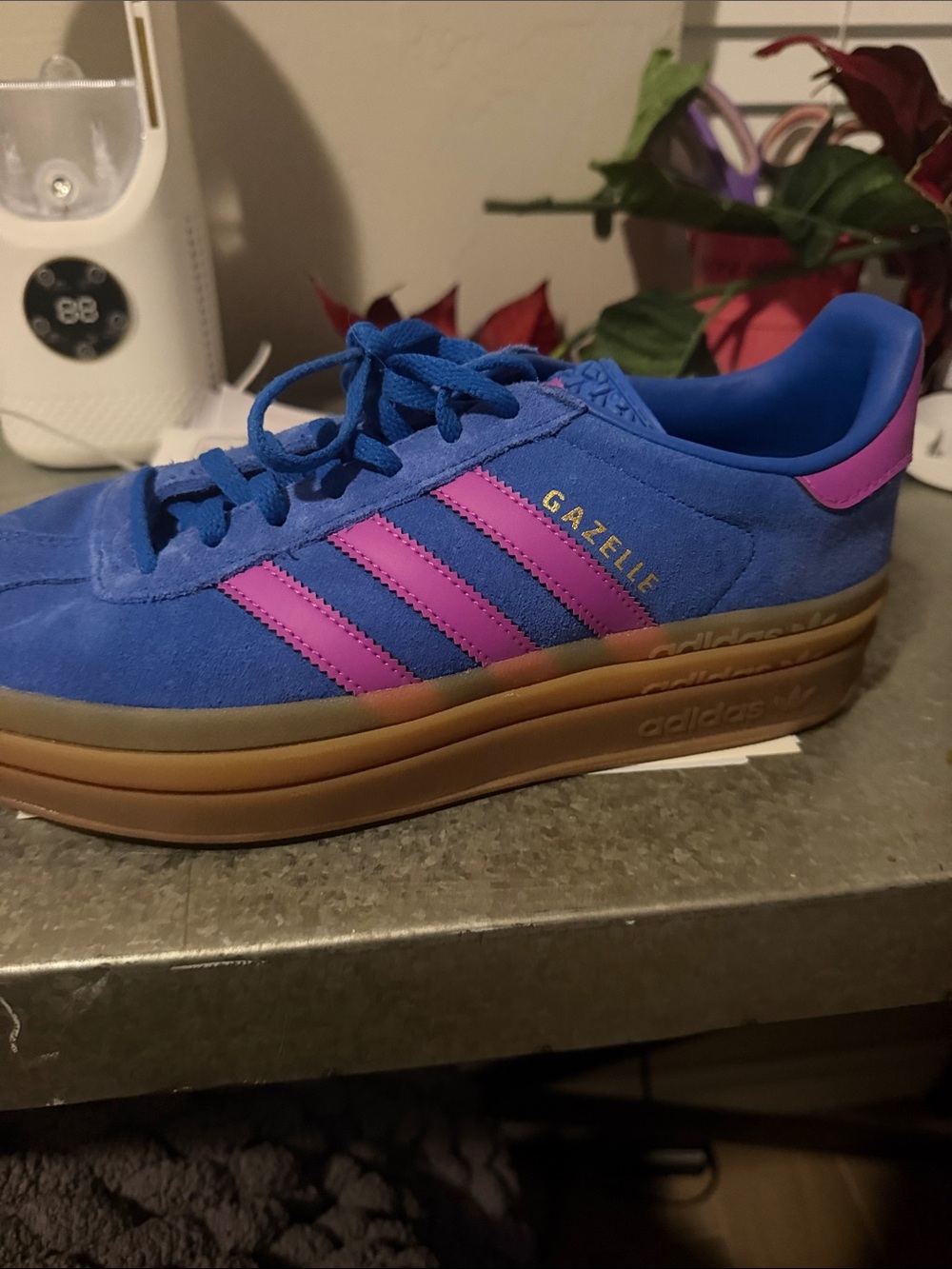 adidas Gazelle Women’s Blue & Pink Suede Platform Sneaker
